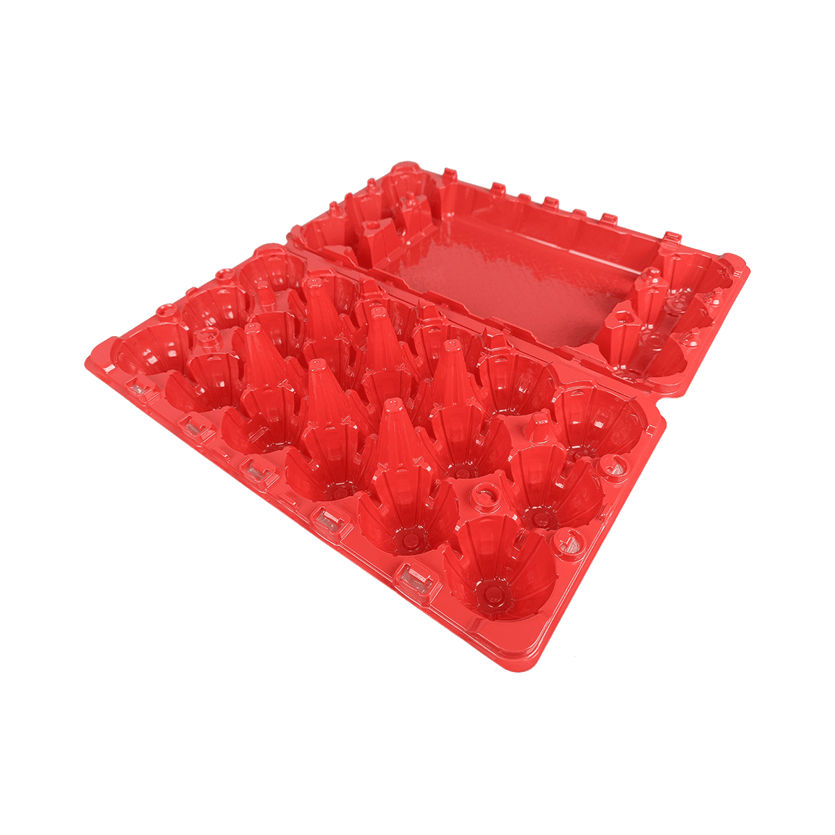 Cartones de huevos rojos mate disponibles del ANIMAL DOMÉSTICO 18 convenientes para el almacenamiento en la granja de huevos frescos
