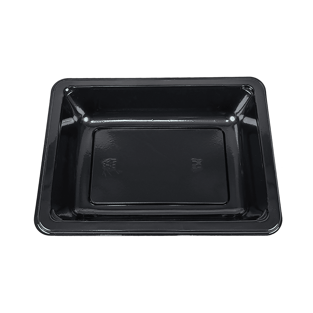 ZK-CPET-X012 Contenedores de embalaje CPET negros de embalaje retráctil reutilizable