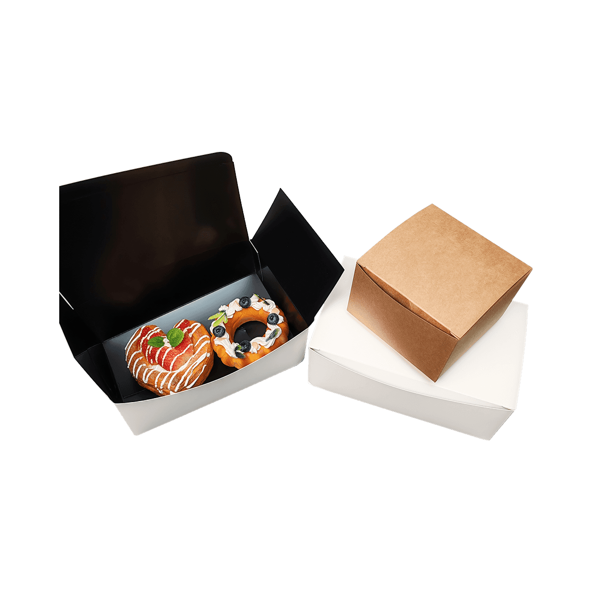 Caja para llevar del envase de comida del papel de Kraft disponible ZK-PAPER-003