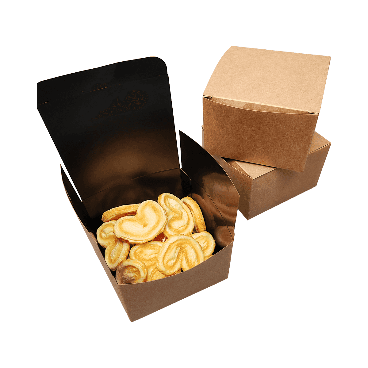 Caja para llevar del envase de comida del papel de Kraft disponible ZK-PAPER-003