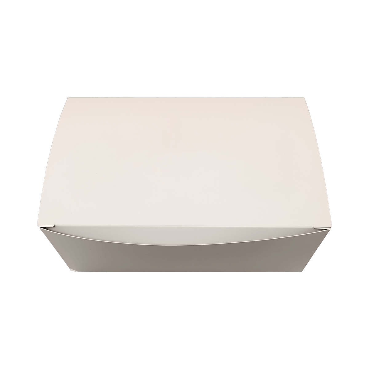 Caja de comida con cerradura de esquina sin ventanas de papel Kraft blanco desechable ZK-PAPER-004